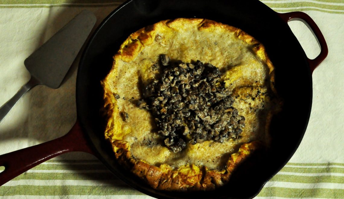 Creamy Mushroom Dutch Baby