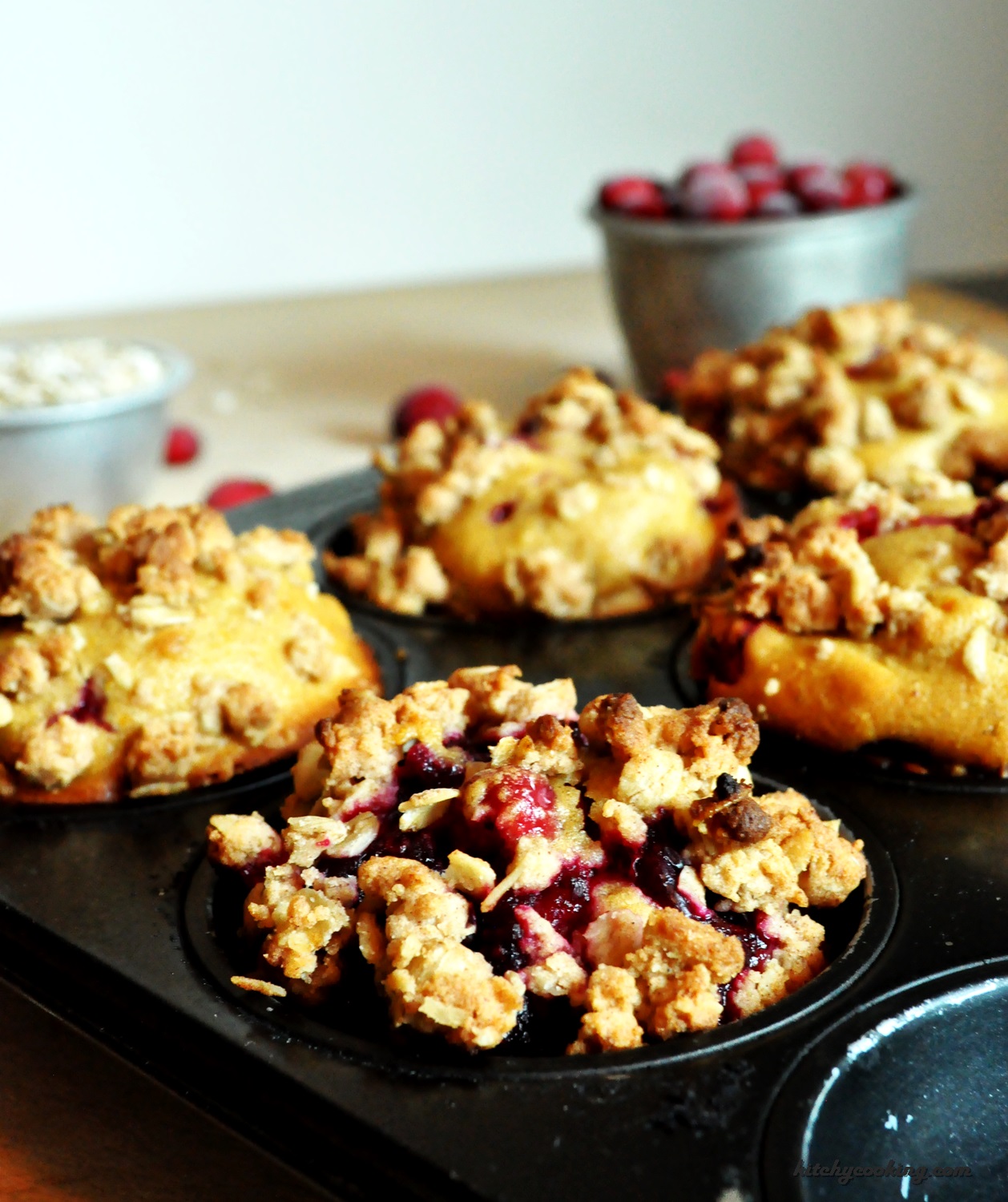 Cranberry Sauce Muffins - Kitchy Cooking