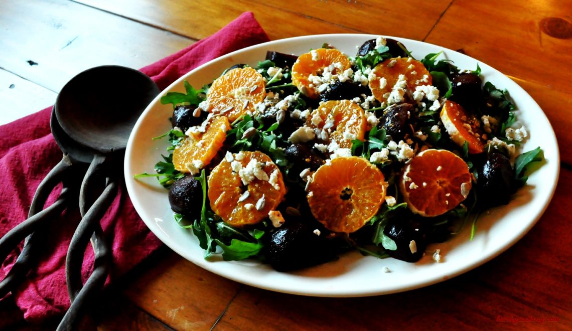 PERSIMMON LITTLE GEMS WALNUT SALAD - The Kitchy Kitchen