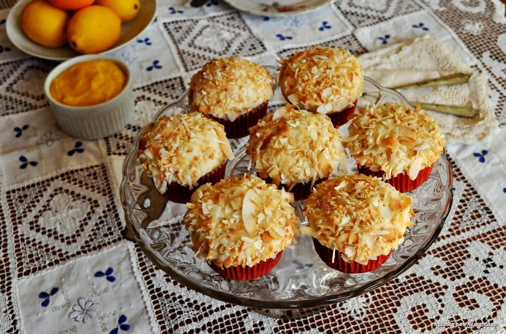 Lemon-filled Coconut Cupcakes