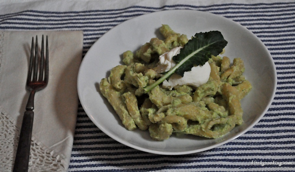 Broccoli and Celery Pesto Pasta