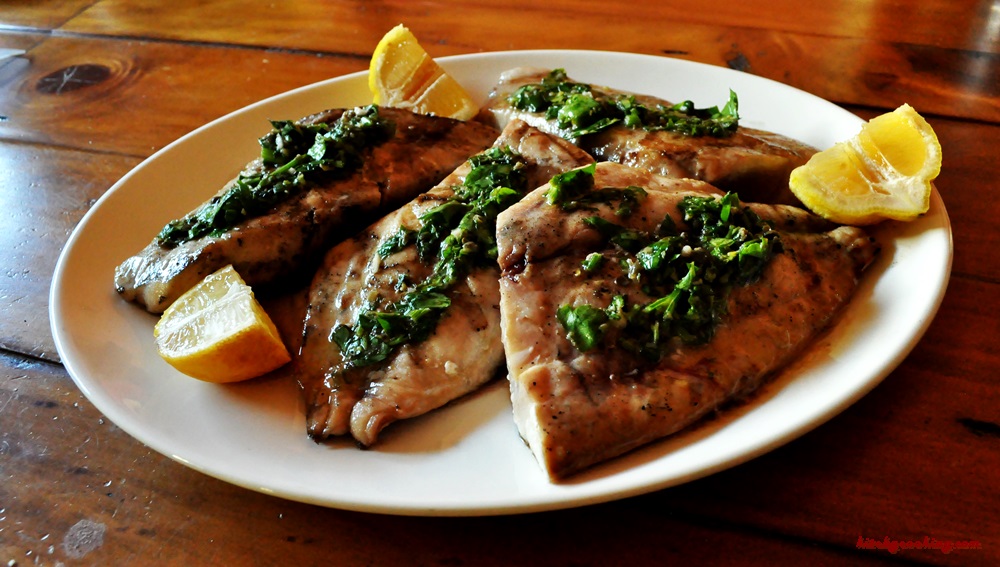 Pan-fried Flounder with Anchovy and Caper Butter