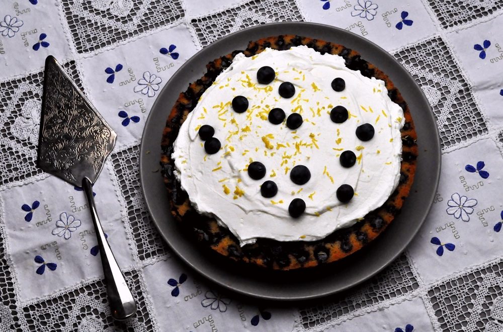 Blueberry Lemon Upside-down Cake