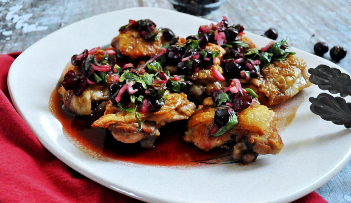 Chicken Thighs with Cherry Relish