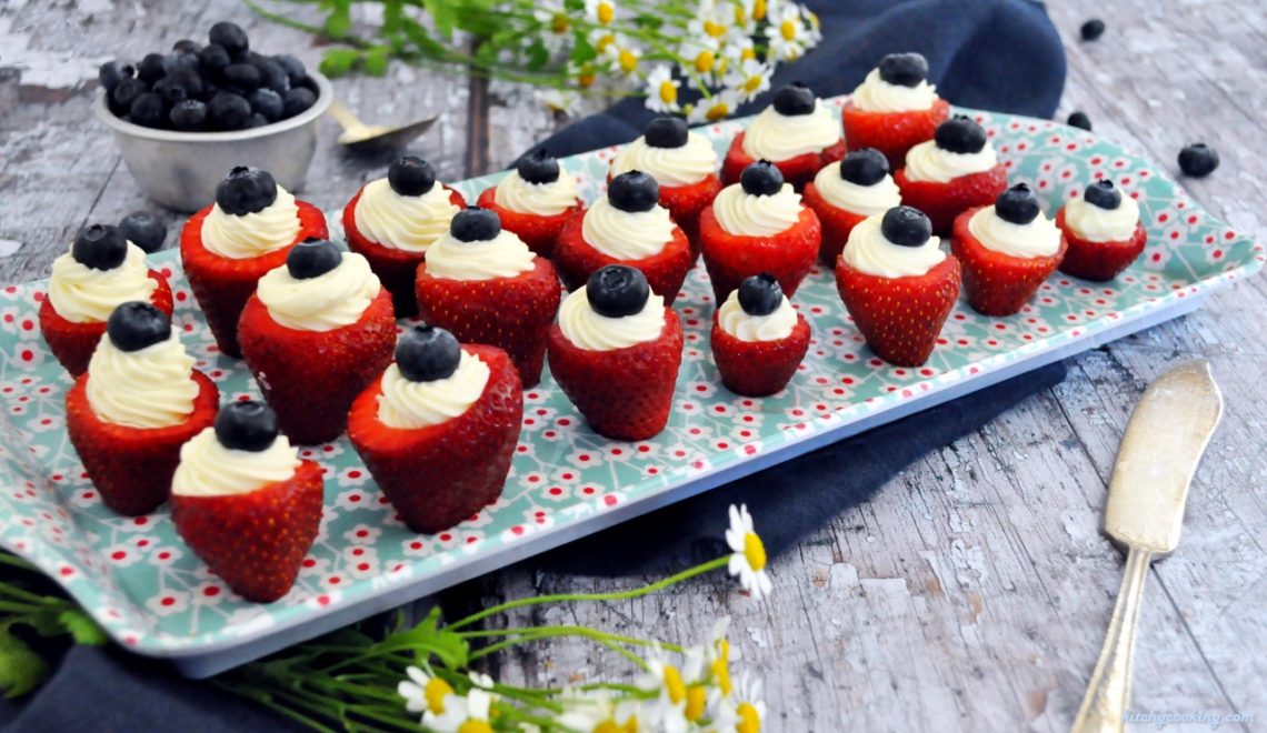 4th of July Stuffed Strawberries