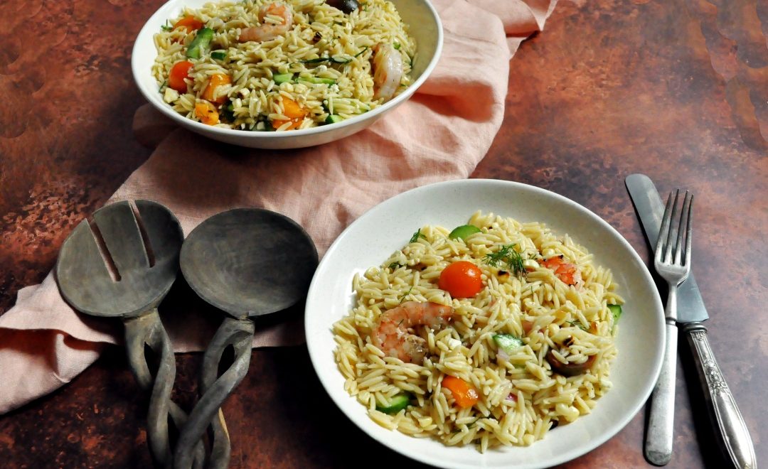 Grilled Shrimp Orzo Salad