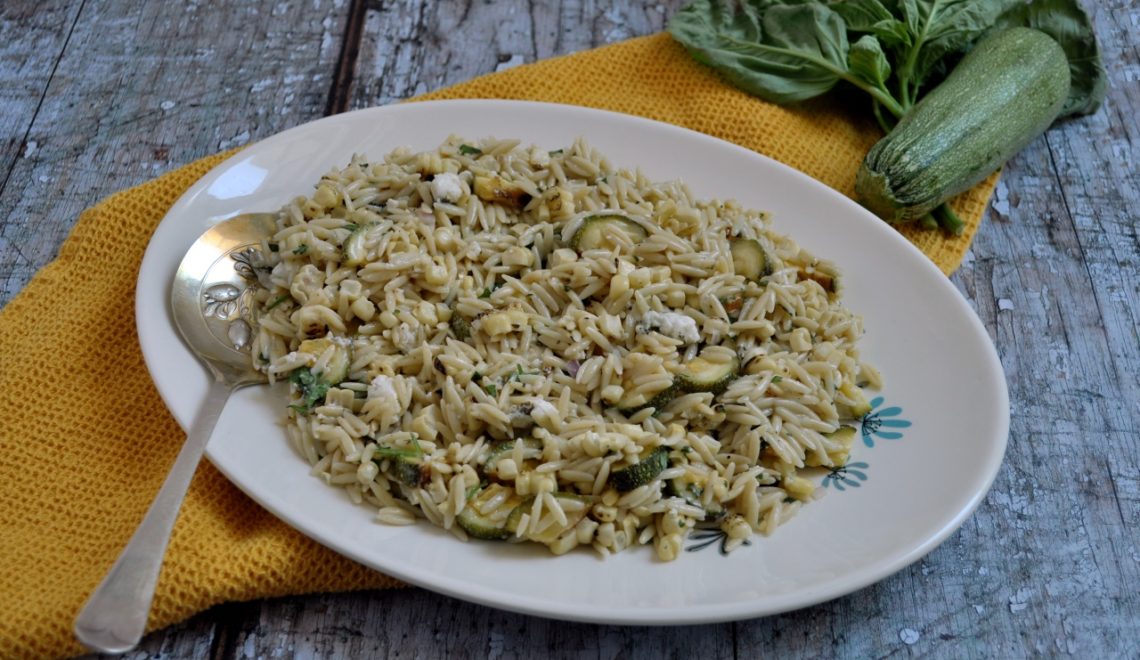 Corn and Zucchini Orzo Salad