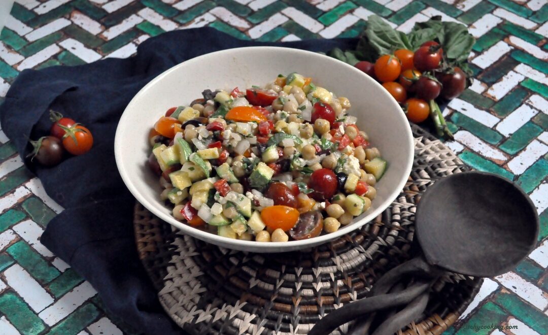 Mediterranean Zucchini and Chickpea Salad